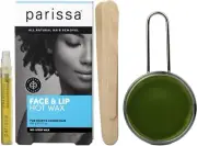 No-Strip Face & Lip Hot Wax Kit for Short & Coarse Hair Removal At-Home Waxing K