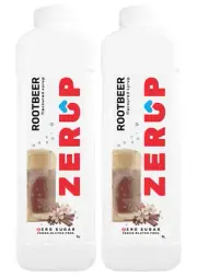 Zerup Zero Sugar / Sugar Free Root Beer / Sarsaparilla Syrup ( 1 Litre ) 2 Pack