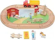 Wooden Train Set for Boys Toddler Train Tracks Educational Boys and Girls Toy