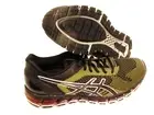 Asics men's gel quantum 360 knit running shoes black martini olive size 13 us