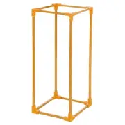 31.5" Metal Wedding Column Vase Stand Geometric Frame Flower Rack, Gold