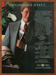 1984 Hyatt Hotels Vintage Print Ad/Poster Authentic Retro 80s Travel Pop Art