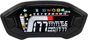 DC 8 12V Motorcycle Speedometer Odometer Tachometer Gauge Digital Dash Universal for 1 2 4 Cylinder Motorbikes Without Sensors Wide Compatibility Easy to Read Display Long Lasting (Without Sensors)