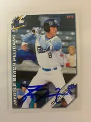 Jimmy Herron 2019 Signed Myrtle Beach Pelicans Team Card