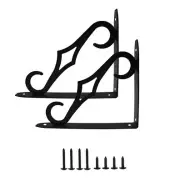 Decorative Shelf Brackets 10 inch Black Shelf Bracket Heavy Duty Metal Shelf