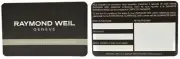 Raymond Weil Unfilled Guarantee Card