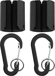 LT Easiyl 2Pcs Aluminum Alloy Lightweight Portable Lure Fishing Rod Hanger Creek Rod Clips Wearable Fishing Rod Holder Fishing Rod Clip