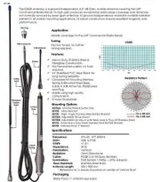 BENELEC 02635 UHF ELEVATED SPRING DUAL WHIP KIT 6.5dB Anntena
