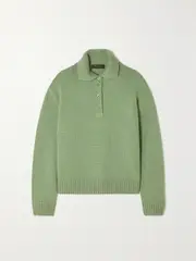 [Loro Piana] Loro Piana - Berkeley Cashmere Polo Sweater - Green - x large x large Green
