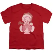 Looney Tunes Tweety Globe Kids Youth T Shirt Licensed Cartoons Tee Red