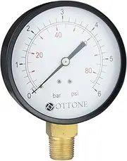 100mm 4 Bar Pressure Gauge Air Oil Water Meter 1/2" BSPT Side Entry Manometer