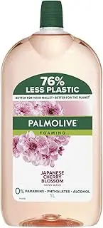 Palmolive Foaming Liquid Hand Wash Soap 1L, Japanese Cherry Blossom Refill and Save, No Parabens Phthalates and Alcohol, Recyclable Bottle