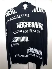 NWT NEIGHBORHOOD x ANTI SOCIAL SOCIAL CLUB Quivering Black Hoodie Pullover M
