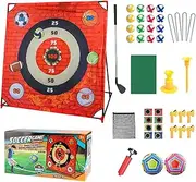 Kids Golf Toys,4 in 1 Chipping Training Kit - with Detachable Club, Educational Outdoor Toy for Party Activity, Living Room Practice, Preschool Learning