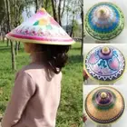 Bamboo Weaving Natural Bamboo Hats Woven Straw Hats Men Women Outdoor