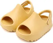 [Sevrx] Toddler Little Kids Slides Sandals, Kid Summer Slip On Slides Sandals,Slippers with Strap Anti-slip Water Shoes，Indoor Outdoor Lightweight Slippers Sandals for Boys and Girls