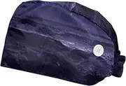 [WOSHJIUK] Working Hat 2 Pack Scrub Caps for Women,Univers Galaxy Waterfall River,Tie Back Cap Adjustable Scrub Hat