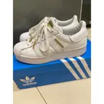 愛迪達 ADIDAS SUPERSTAR BOLD W 金標厚底休閒鞋 22.5 7成新