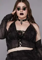 [Widow] Plus Beyond The Woods Crop Top