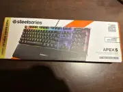SteelSeries Apex 5 Wired Mechanical Gaming Keyboard, RGB Back Lighting, Black