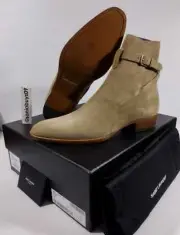 Saint Laurent Men's Wyatt Suede Ankle Boots, New Sigaro, Sizes