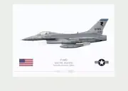 Warhead Illustrated F-16C 10th TFS 50th TFW Hahn AB #310 Aircraft Print