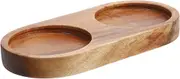 NOLITOY Salt Pepper Dispenser Tray Mill Tray Pepper Salt Mill Tray Wood Tray