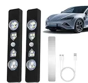 C-ar Led Interior Lights, C-ar LED Lights Interior Wireless, C-ar Footwell Lights, Auto Inside Atmosphere Lamps, Black Motion Sensor Night Light for Vehicle Ambient Lighting Device