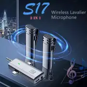 Wireless Lavalier Microphone 3 in 1 Intelligent Noise-Reducing Lavalier Mini Mic