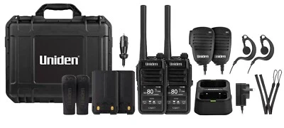 Uniden Waterproof UH785-2TP 5 Watt UHF Waterproof UHF CB HandHeld Tradies Pack