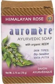Auromere Neem Soap Ayurvedic Himalayan Rose 12x78g