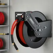 Air Hose Reel 15M Retractable Auto Rewind Swivel Wall-Mounted Compressor Garage 300PSI