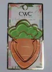 CWC Cook With Color 3 Piece Carrot Cookie Cutter Set 5" 4" 3" NEW