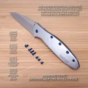 Kershaw Leek 1660 7pc Custom Anodized BLUE Titanium Screw Set - (no knife)