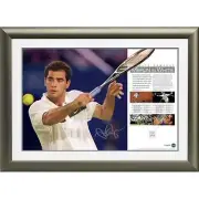 PETE SAMPRAS SIGNED LIMITED EDITION 'MERLIN IN WHITE' PRINT FEDERER NADAL HEWITT