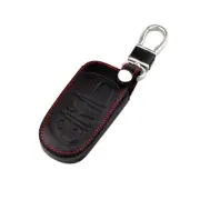 Leather Car Key FOB Case Protective Cover with Chain For Jeep Grand Cherokee a