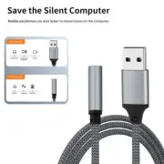USB To 3.5mm Mic/Headphone Jack Stereo Headset Audio Adapter 7.1 Sound Access US