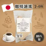 【WATTS】日本製無漂白咖啡濾紙2-4杯用X12包(80入/包)