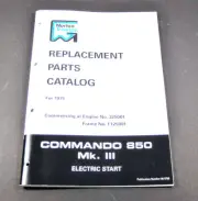 Norton Commando parts book spares MKIII 1975 850 Electric Start 00-5756 OEM