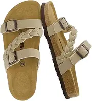 [CUSHIONAIRE] Women's Lizzy Cork footbed Sandal with +Comfort and Wide Widths Available