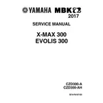 YAMAHA X-MAX 300 2017年英文版維修手冊 300CC 重型機車