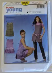 BURDA Young #8123 Tunic Sewing Pattern UNCUT Factory Folded