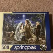 Springbok Let Us Adore Him 500 Piece Jigsaw Puzzle-New-Jesus-Nativity-Christmas