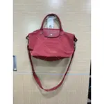 二手｜義大利購回 正品 LONGCHAMP LE PLIAGE NEO 短柄S 2018春夏 經典紅 ROUGE 紅色