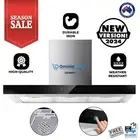 Devanti Range Hood 900mm Rangehood 90cm Stainless Steel Glass Kitchen Canopy AU