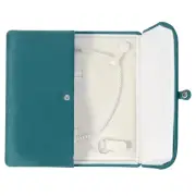 Velvet Jewelry Set Box Ring Earring Big Necklace Storage Case (Blue)