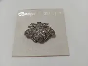 Boutique Collection Bumble Bee Insect Rhinestone Brooch Pin 1.25" Long New NOS