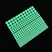 Glow in The Dark Wall Stickers, BaaSid 407 Pcs Removable Glow in Dark Dots Wall Decals Stickers Room Decor Kit, Adhesive Dots Luminous Ceiling Decals for Kids Bedroom Halloween Home Decoration