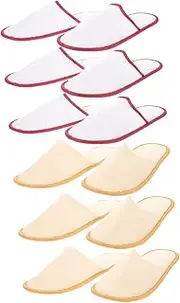Disposable House Slippers Soft Fleece Guest Slippers Non Slip Spa and Pedicure Footwear for Home Hotel and Travel Use Lightweight Comfortable