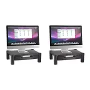2-Pack Halter LZ-302A Monitor Stand / Riser w/ Pull Out Drawer and Cable Manage